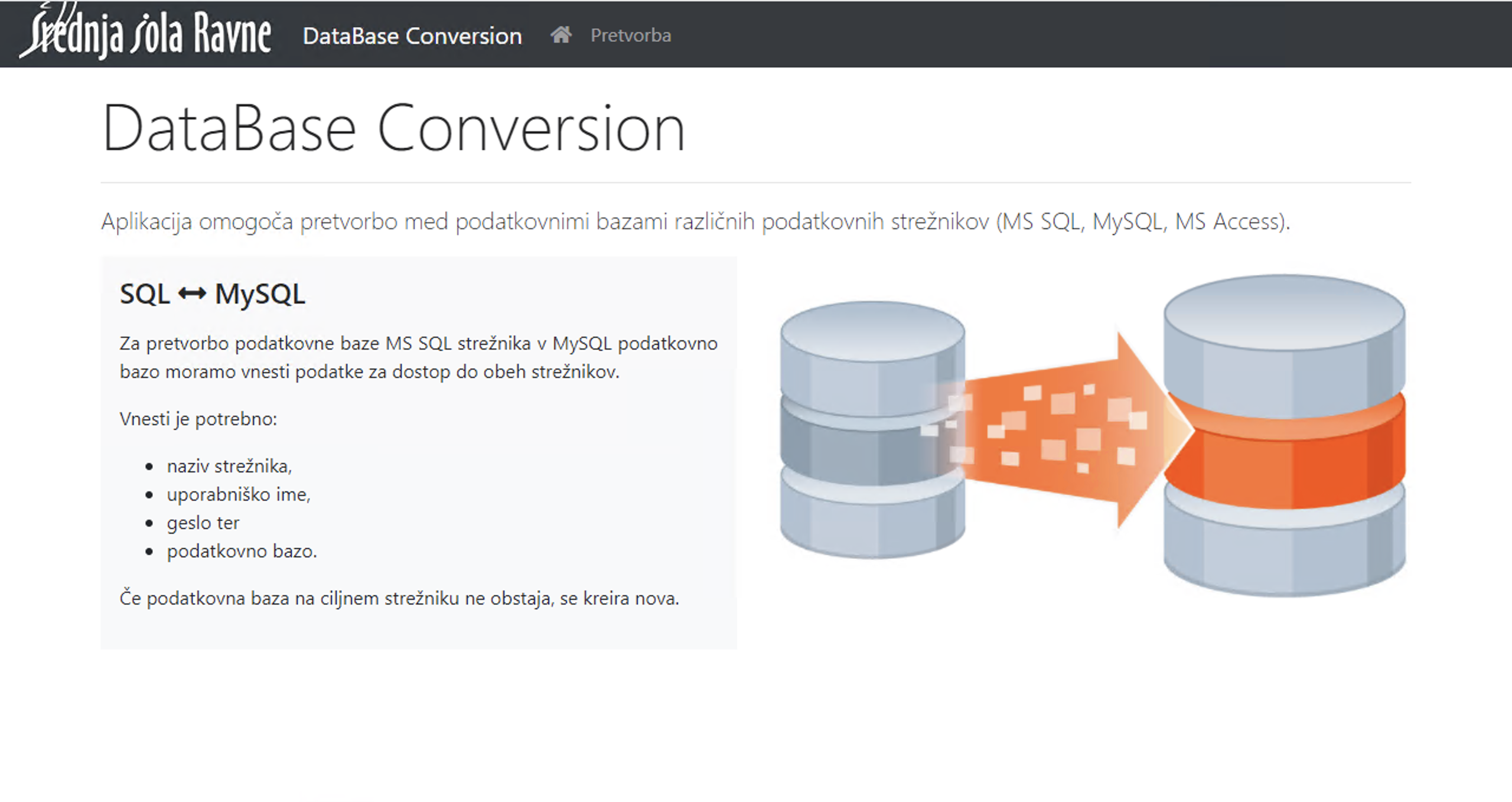 Database conversion